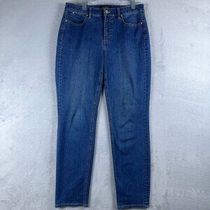 Talbots Slim Ankle Curvy Jeans Flawless Five Pocket Women's Blue Size 8L